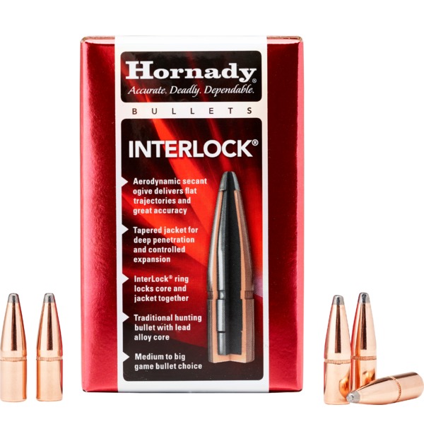 Hornady (3031) Projectiles 30cal .308 Interlock 150gr Soft Point (100)