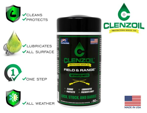 Clenzoil Field and Range Saturated Gun Cleaning Wipes