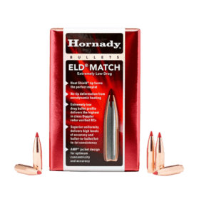 Hornady 30cal 308 155gr ELD Match Projectiles case